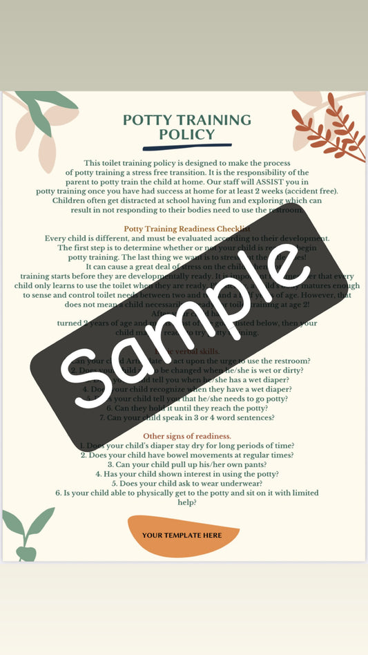 Potty training policies