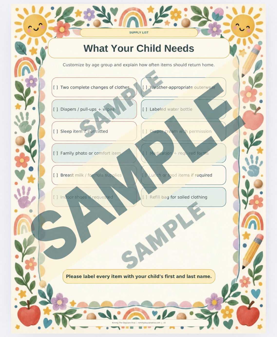 Daycare Tour & Welcome Folder