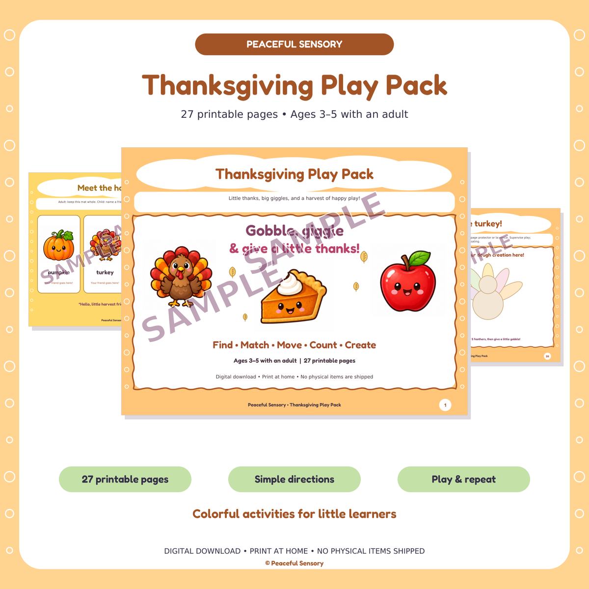 Thanksgiving Play Pack